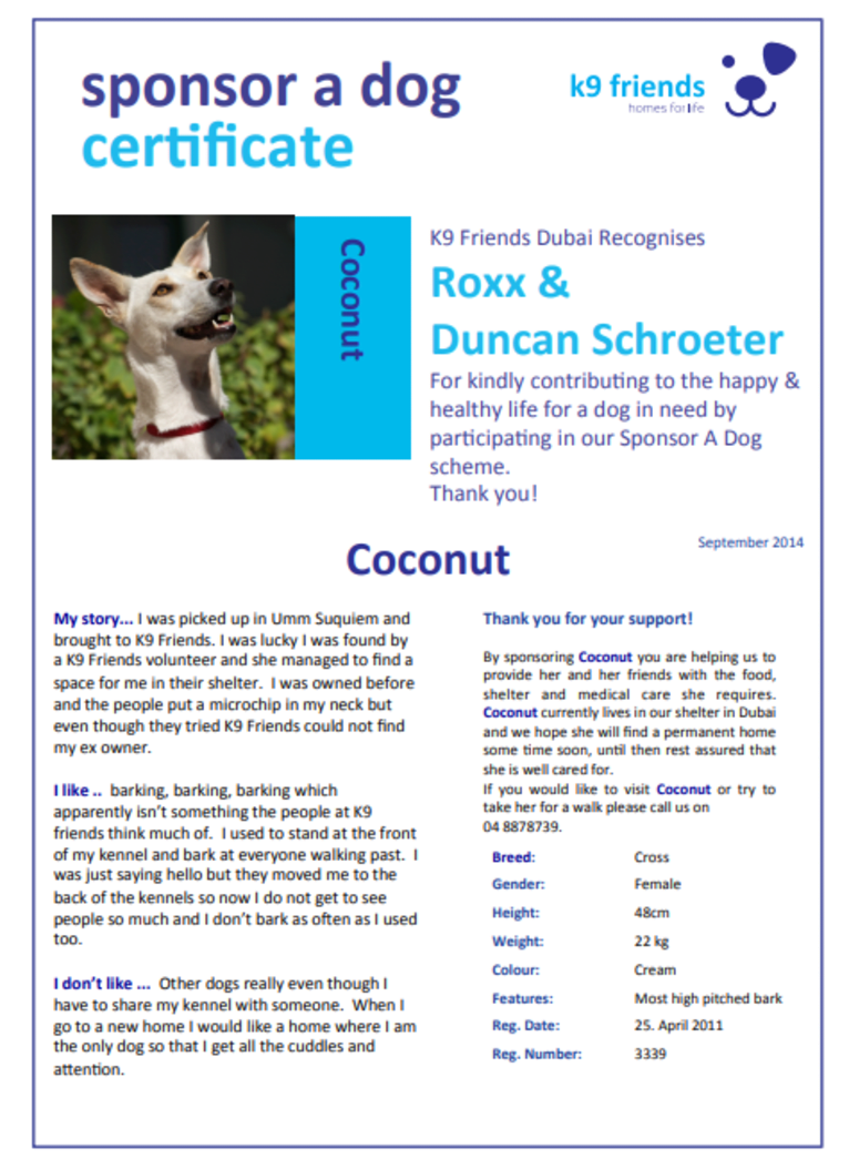 Coconut, a West Asian Village Dog tested with EmbarkVet.com
