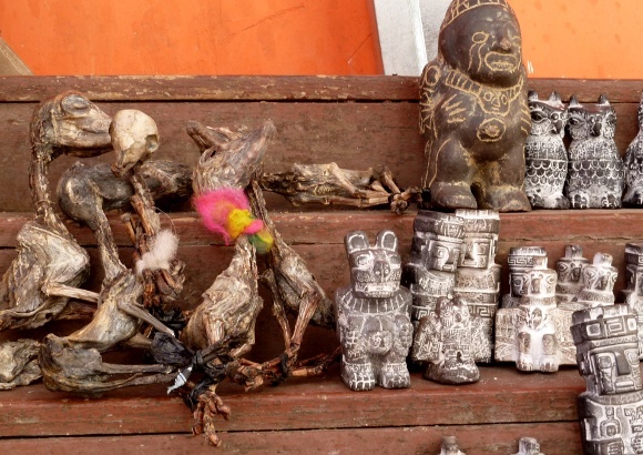 Gifts for Pachamama at the Witches' Market in La Paz - Tribal beliefs of the Incas