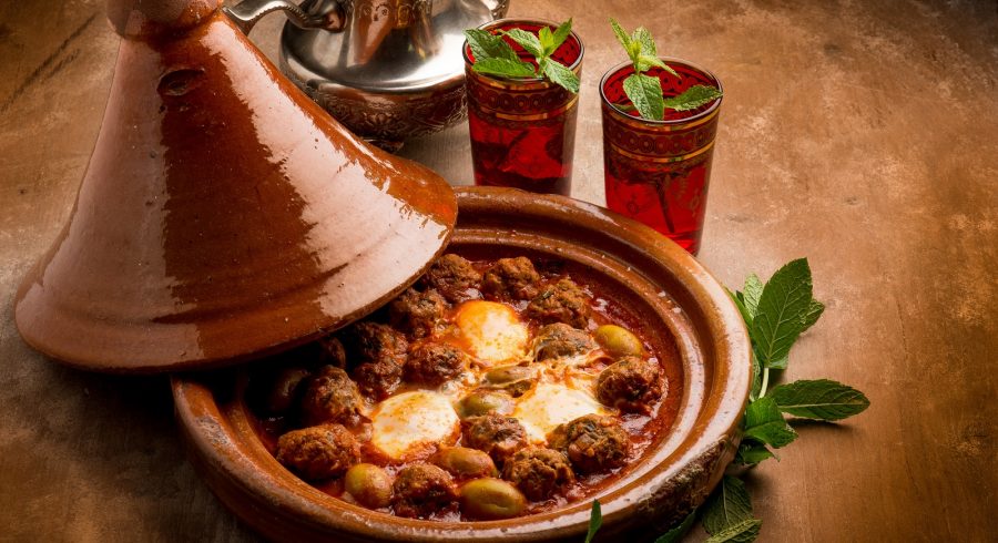 a Maghrebi dish which is named after the earthenware pot in which it is cooked.