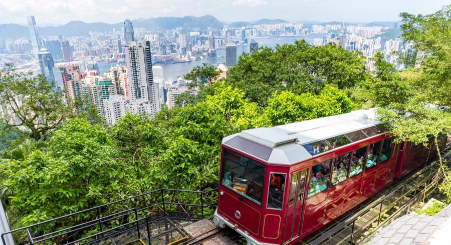Peak Tram, Hong Kong City Skyline
