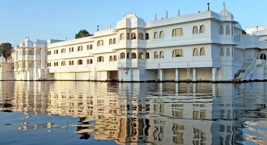 Außenansicht von Taj
Lake
Palace Hotel in Udaipur, Rajasthan