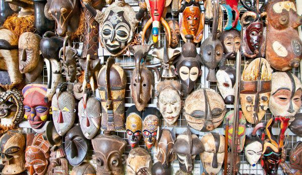 A mask shop in Masai Mara