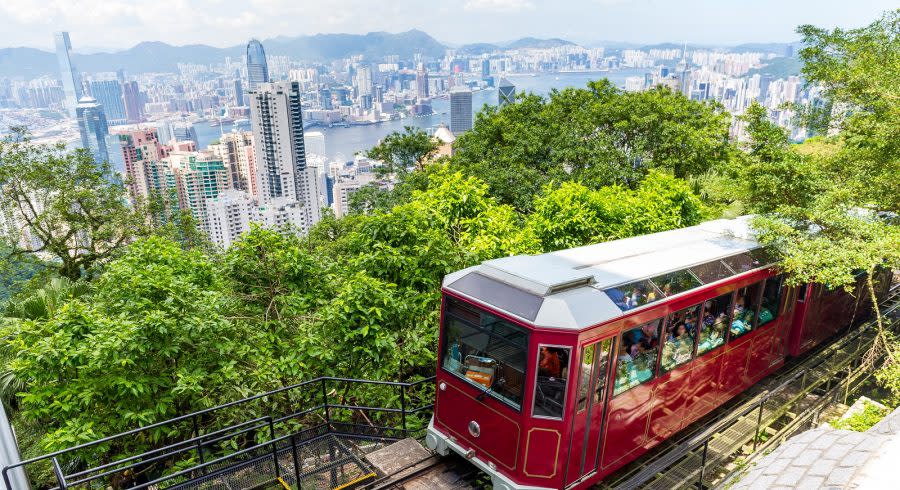 Peak Tram, Hong Kong City Skyline