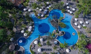 this is a photo of the main pool at Melia Bali