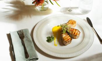 a plate of food on a table