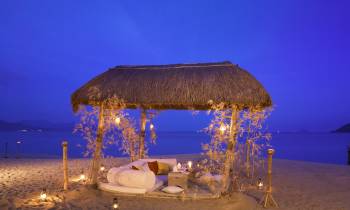 Dining on the beach