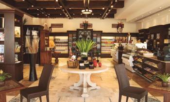 a room filled with furniture and a table