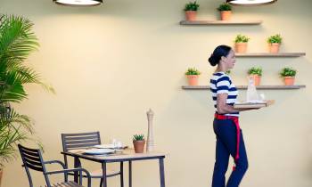 a person standing in a room
