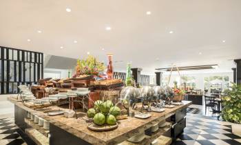 a table full of food