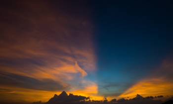 clouds in the sky at sunset