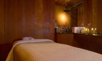 a double bed in a hotel room
