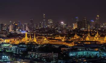 a city at night