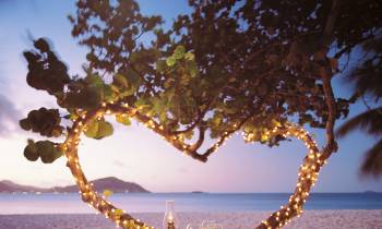 On beach dining