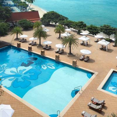 a large pool of water