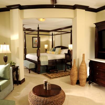 a room filled with furniture and a fireplace