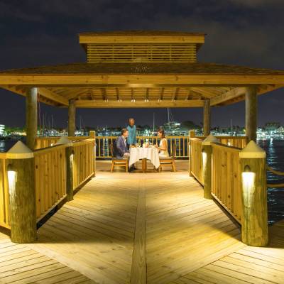 a room with a wooden fence