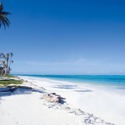 a sandy beach next to a body of water