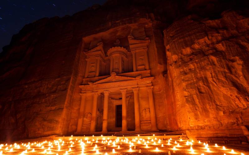 Petra by night