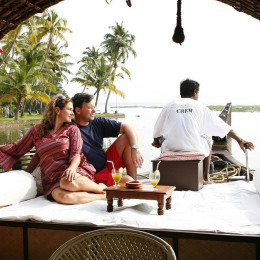 Hausboot Aussicht in Kerala, Indien