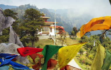 Bhutan Tourism - Prayer Flags in Thimphu - Bhutan travel