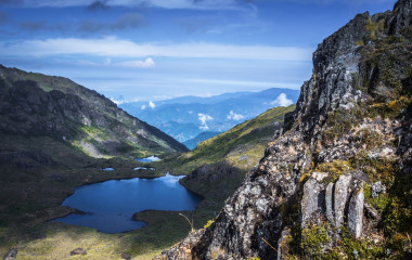 Gebirge und Täler am Cerro Chirripó in Costa Rica, Südamerika