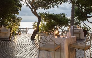 Outdoor dining at Anantara Bazaruto Resort & Spa in Bazaruto - Vilanculos, Mozambique