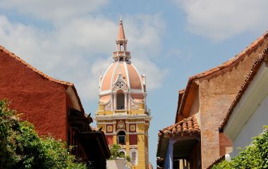 Colombia Tours Enchanting Travels pretty church in Cartagena