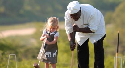 children on safari