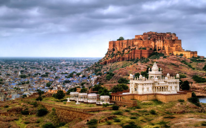 Città blu Jodhpur, Rajasthan: Festung von Jodhpur