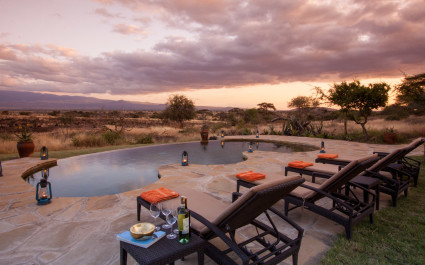 Enchanting Travels - Kenya Tours - Amboseli - Tortilis Camp - Swimming pool for the Family