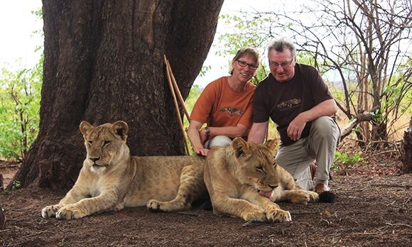Unsere Gäste im Streichel-Zoo in Botswana