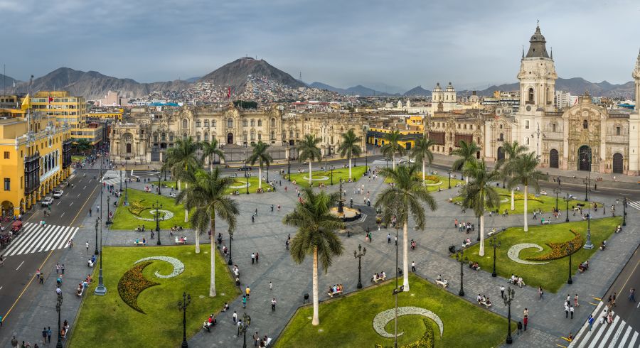Die Plaza Mayor in der Altstadt von Lima
