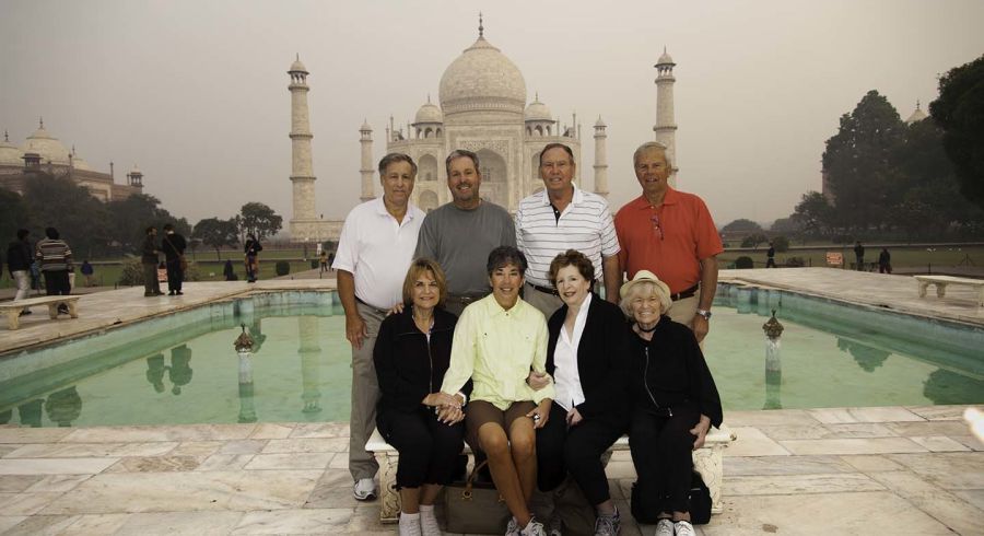 Enchanting Travels guest Gary Bard at the Taj Mahal