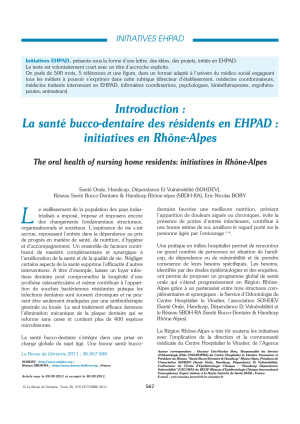2011 10 revue g riatrie initiatives ehpad brlowz - Eugenol
