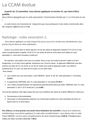 Actes radios et ccam v41 o8ekgm - Eugenol