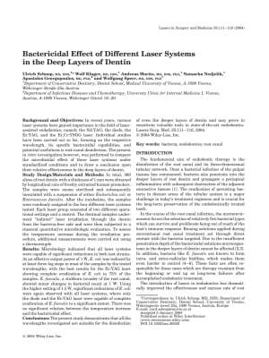 Bactericidal effect of different laser systems wzrlj9 - Eugenol