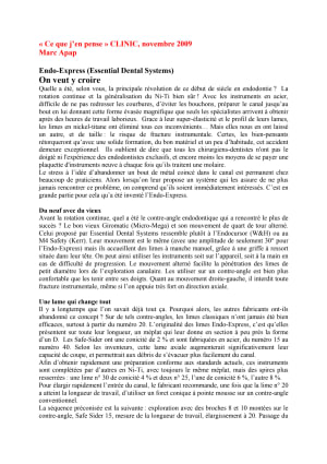 Endo express clinic 2009 jt0c8e - Eugenol