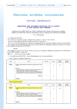 Jo 13 oct 2015 modif ccam tawdxi - Eugenol