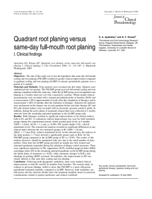 J clin periodontol 2004 apatzidou qziqrc - Eugenol