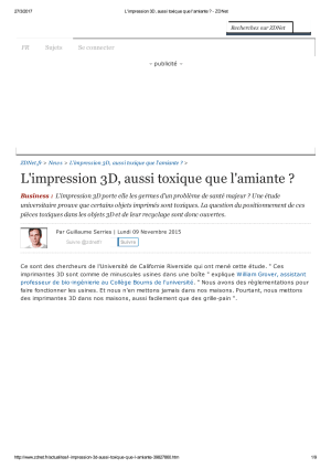 L impression 3d aussi toxique que l amiante     zdnet ia5cj6 - Eugenol