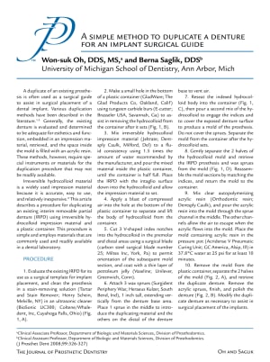Dupplicate prothesis kf4wov - Eugenol
