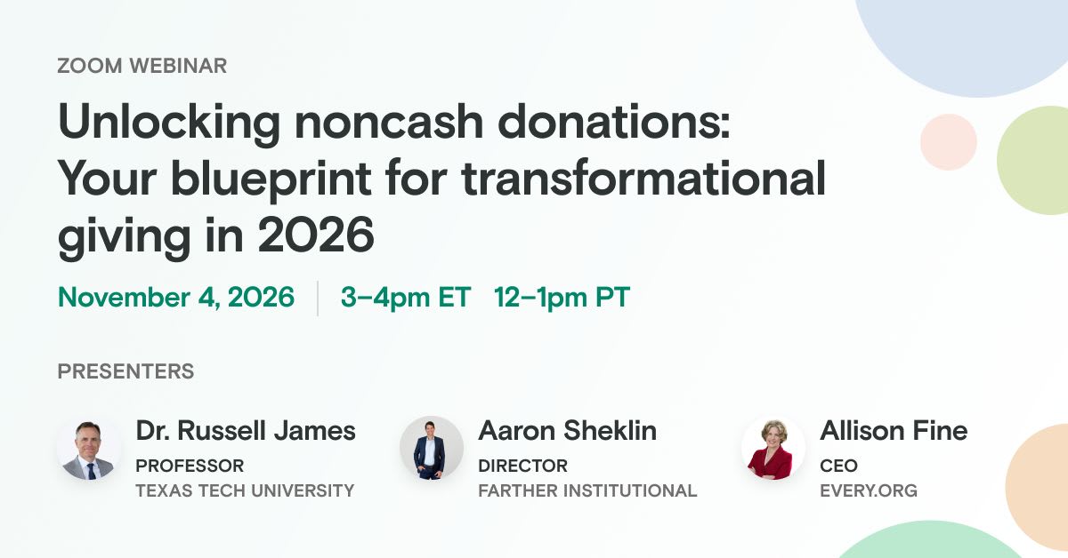 Free Webinar: Unlock More Noncash Gifts This Giving Season