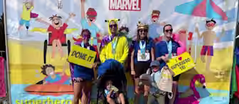 The Medical Negligence team taking a victory photo after finishing the race.