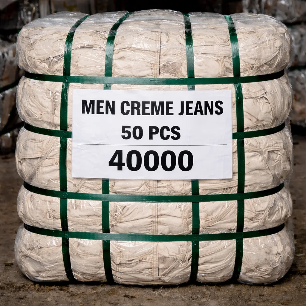 Men Creme Jeans