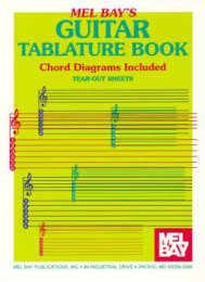 Guitar manuscript Tablature Book, tab noteblokk (6 linje) + notelinje (5 linje)