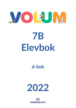 Volum 7B Elevbok, d-bok