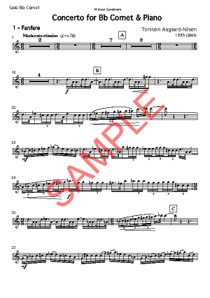 Concerto for Bb Cornet & Piano | Notebutikken