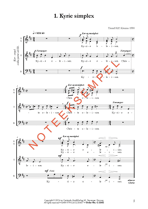 Missa Simplex - SATB, menighet og orgel - Kverno | Notebutikken
