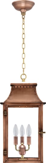 Breaux Bridge Hanging Chain Electric Copper Lantern by ...