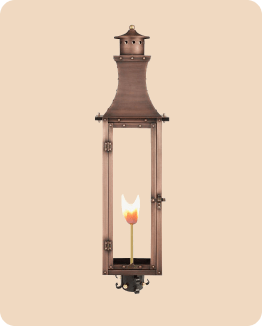 English Copper Gas Light Lanterns